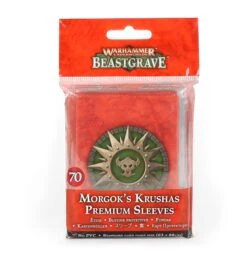 Morgok's Krushas Premium Sleeves - Warhammer Underworlds Beastgrave