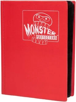 Monster Binder 9 Pocket Folder Red