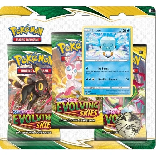 Eiscue - SWSH 7 Evolving Skies 3 Pack Blister Pokemon 3 Eiscue - SWSH 7 Evolving Skies 3 Pack Blister Pokemon