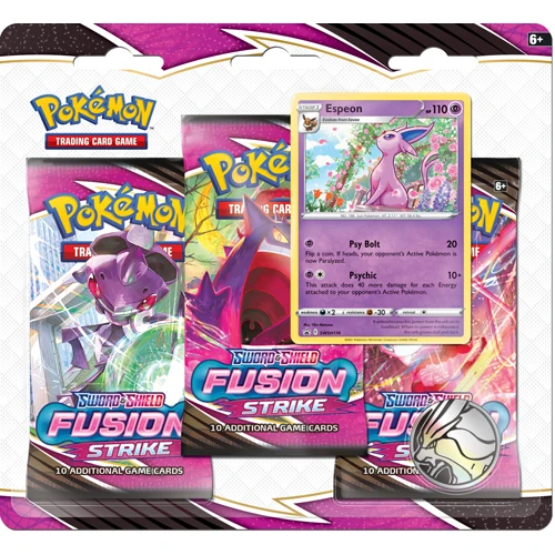 SWSH 8 Fusion Strike 3-Pack Espeon Pokemon 3 SWSH 8 Fusion Strike 3-Pack Espeon Pokemon