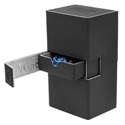Ultimate Guard Standard Size XenoSkin 160 Plus Twin Flip-n-Tray Deck Case Black